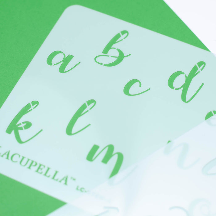 Acrylic Cursive Stencils - Letters & Numbers