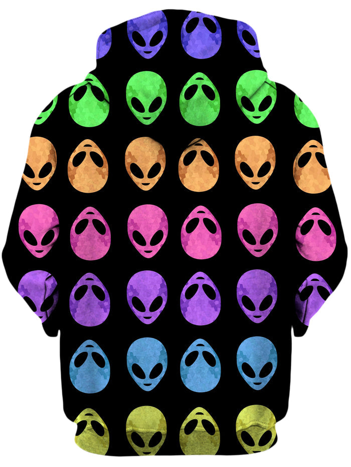 Alien Pattern Unisex Zip-Up Hoodie Sartoris Art Epic Hoodie