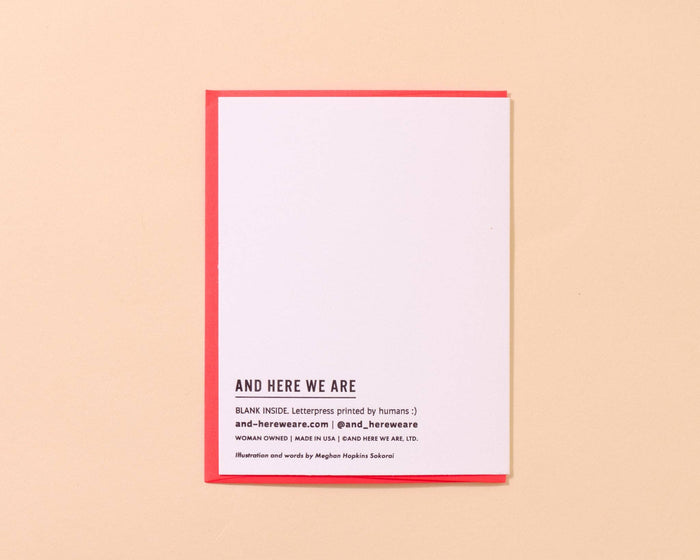 And Here We Are Greeting Card - Rad in Grad