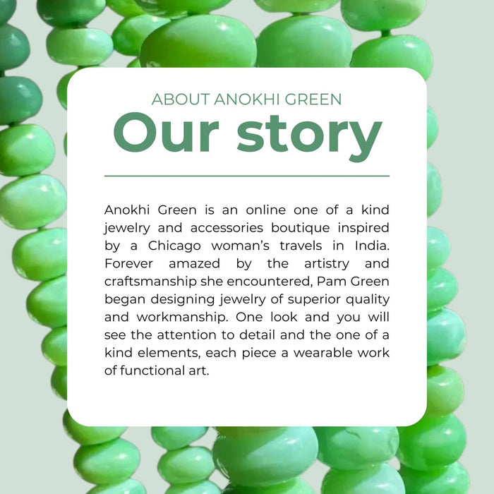 Anokhi Green Handmade Gemstone Necklace - Candy Opal