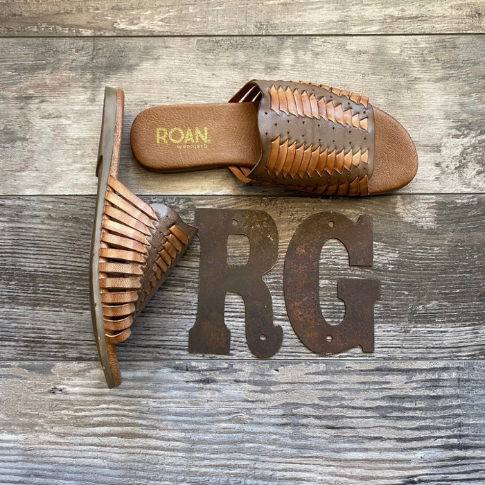 BED | STÜ Women’s Chastity Woven Genuine Leather Slide Sandals
