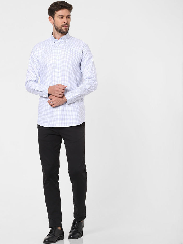 Blue Check Full Sleeves Shirt