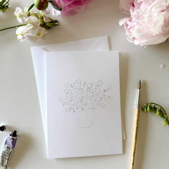 Bouquets paintable notecards