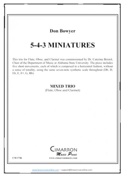Bowyer - 5-4-3 Miniatures - Mixed wood Trio