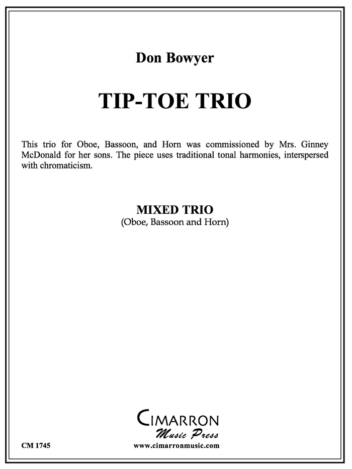 Bowyer - Tip-Toe Trio - Mixed Wood Trio