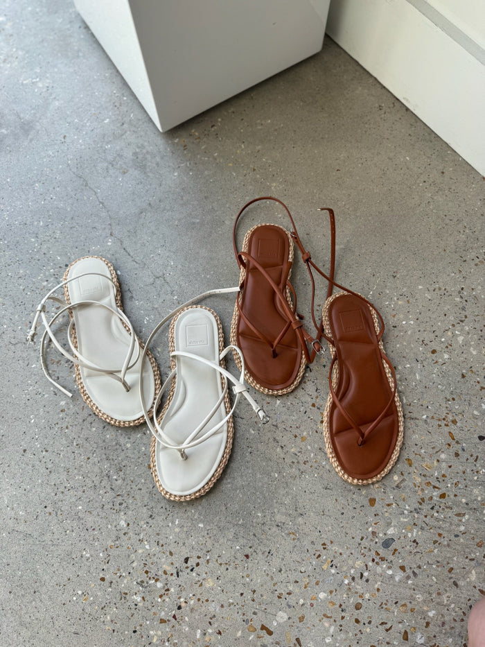 Brown Leather Cove Sandals - Amor Lafayette