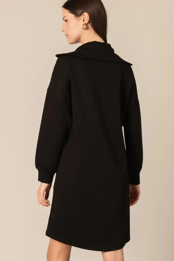 Butter Modal Quarter Zip Up Long Sleeve Dress