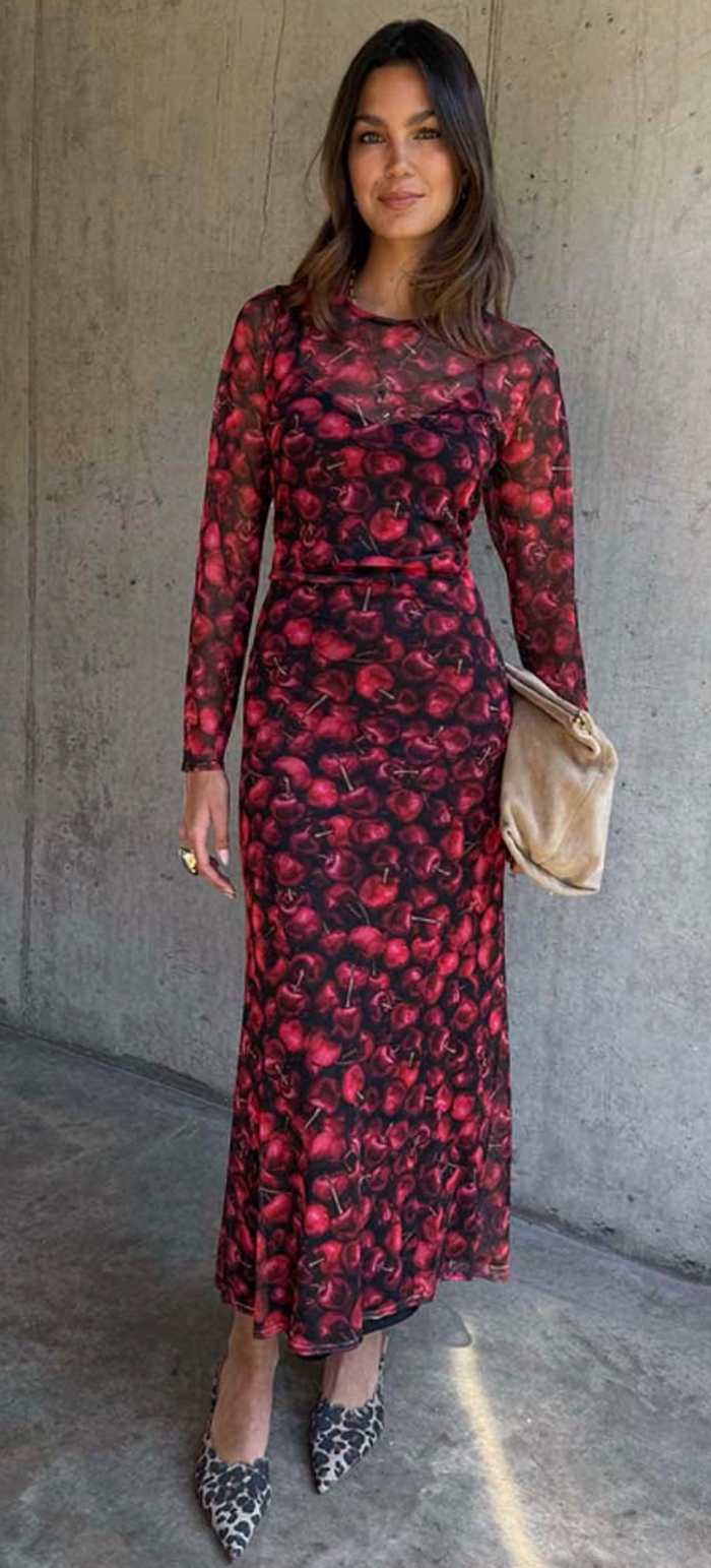 Cherry Mesh Soho Dress