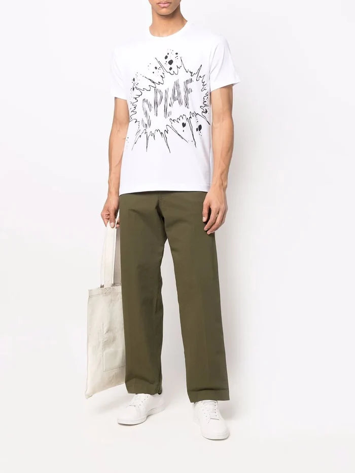 Comme Des Garçons SHIRT Splaf Print T-Shirt - White