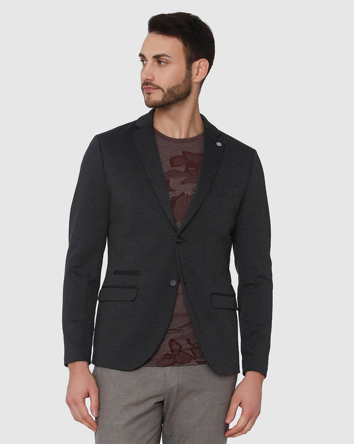 Dark Grey Double Button Blazer