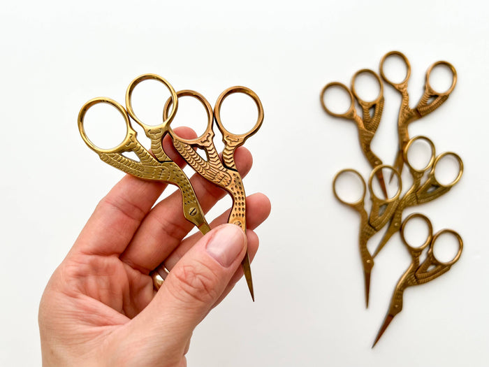 Embroidery stork scissors, small bird scissors-1