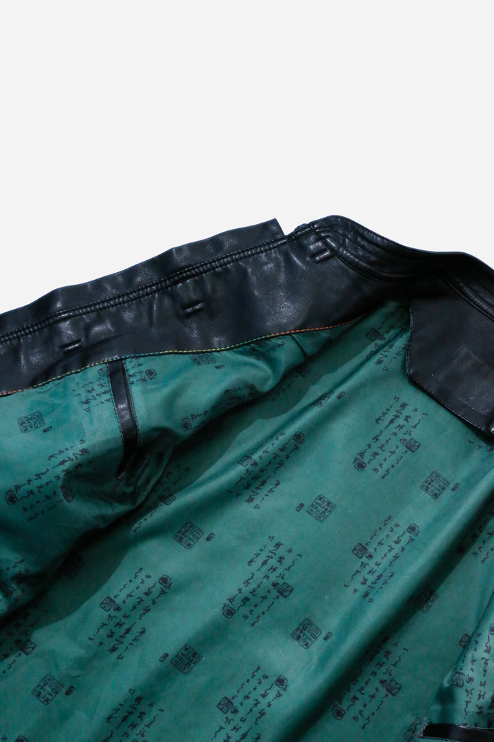 Faux Leather China JKT/ Black Kung Fu Jacket