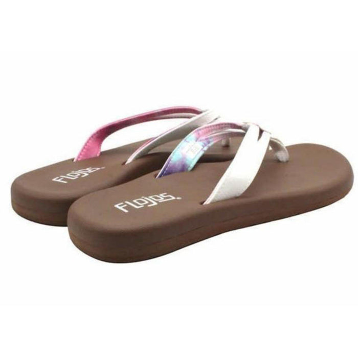Flojos Women’s Flip Flop Sandals – Tan/White 1574421