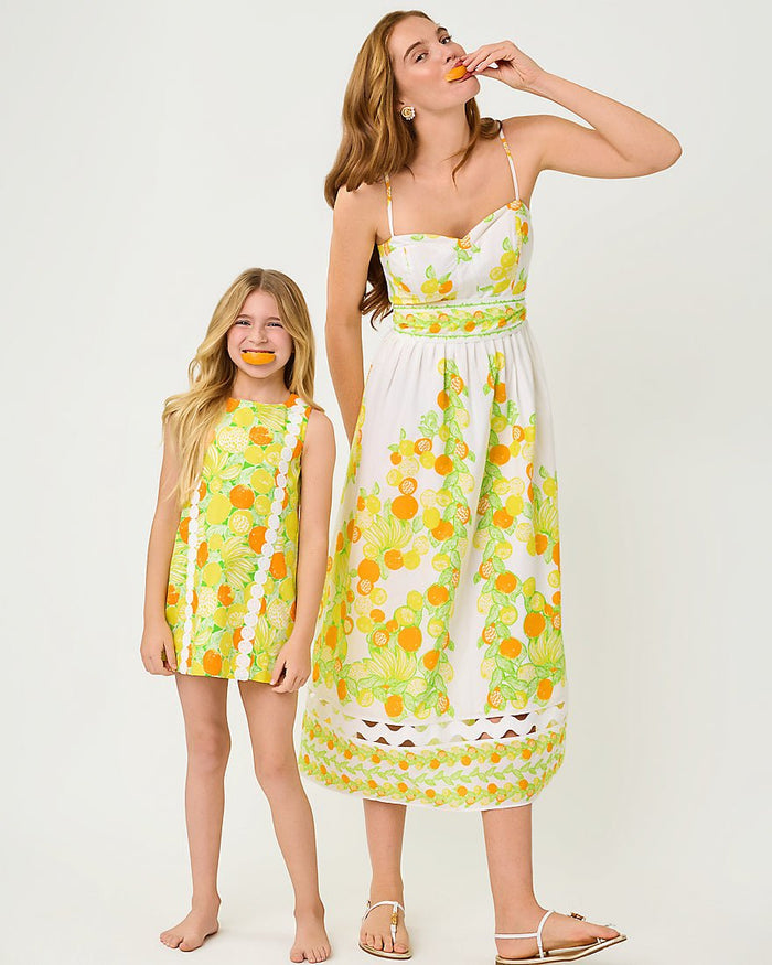 Lilly Pulitzer - Girls Little Lilly Classic Shift Dress - Island Palm Zesty