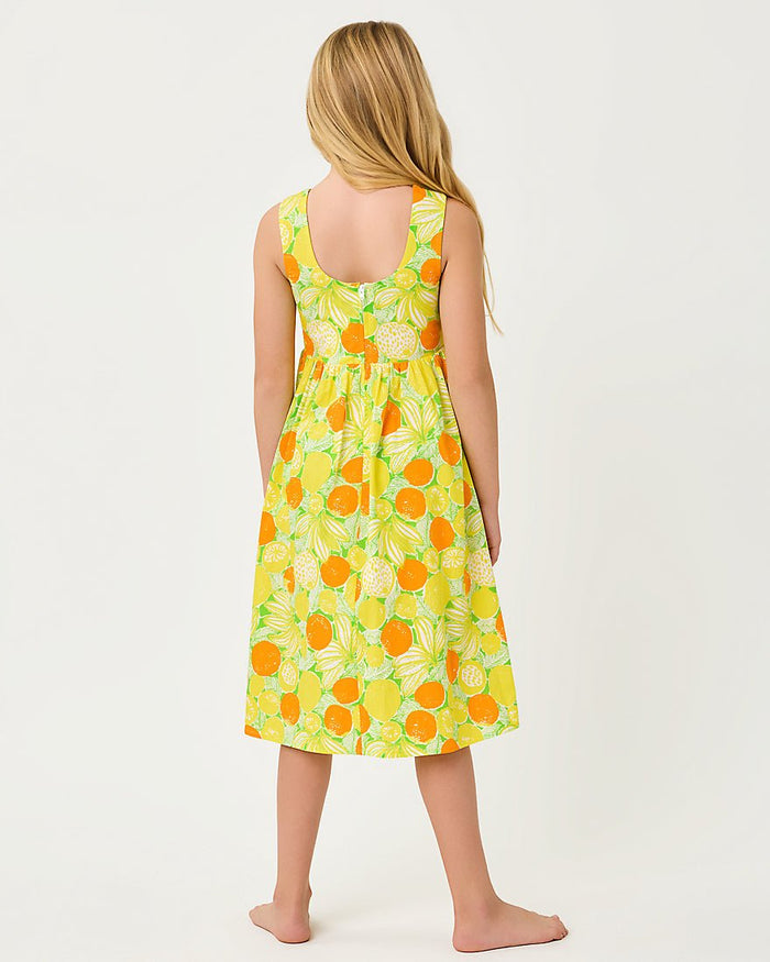 Lilly Pulitzer - Girls Mini Daisey Midi Dress - Island Palm Zesty