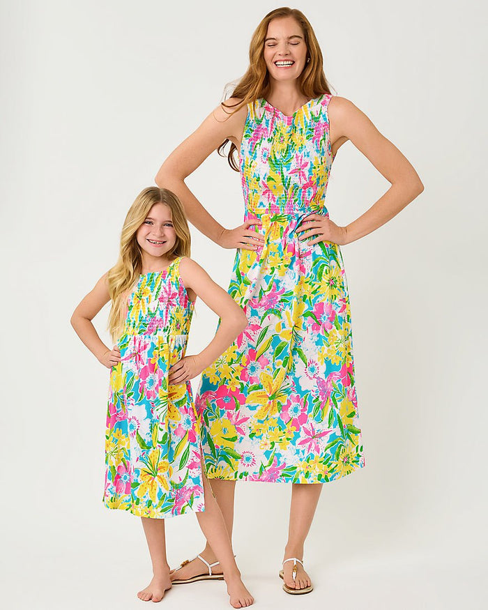 Lilly Pulitzer - Girls Mini Finnley Midi Dress - Multi Lovely Lilly
