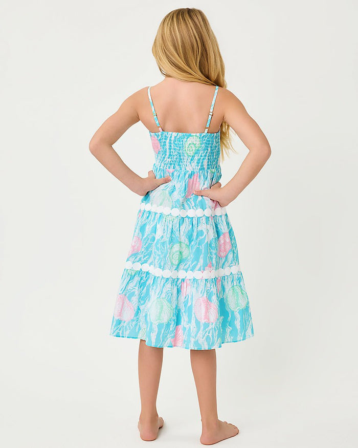 Lilly Pulitzer - Girls Mini Zanna Midi Dress - Capri Blue Shelden