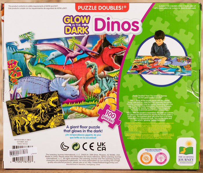 Glow in the Dark Dinos - 100 Piece Floor Puzzle