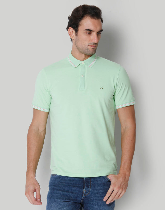 Green Polo Neck T-Shirt