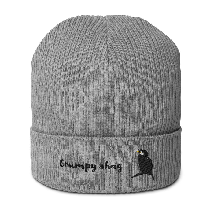 Grumpy shag Organic ribbed beanie