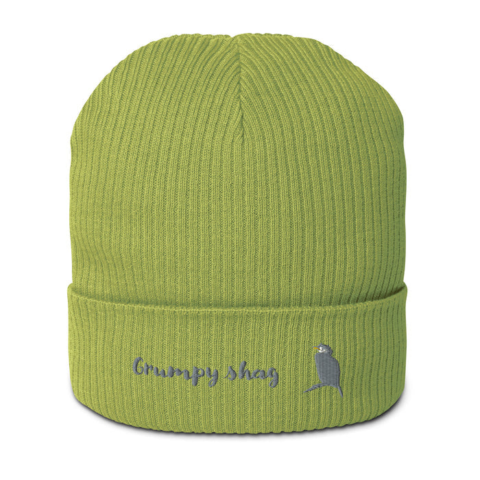 Grumpy shag Organic ribbed beanie