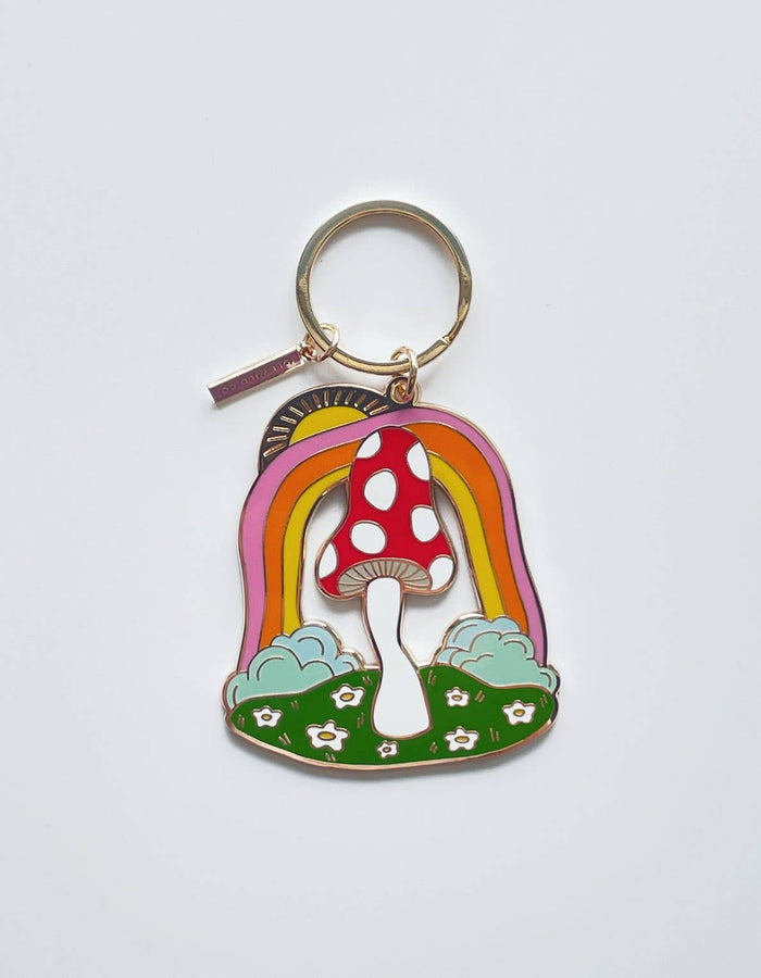 Idlewild Co. Enamel Keychain - Magic Mushroom