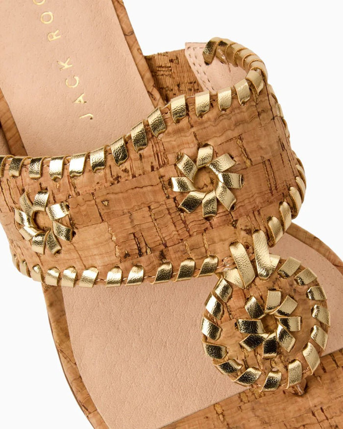 Jack Rogers - Jacks Kitten Heel - Cork Gold