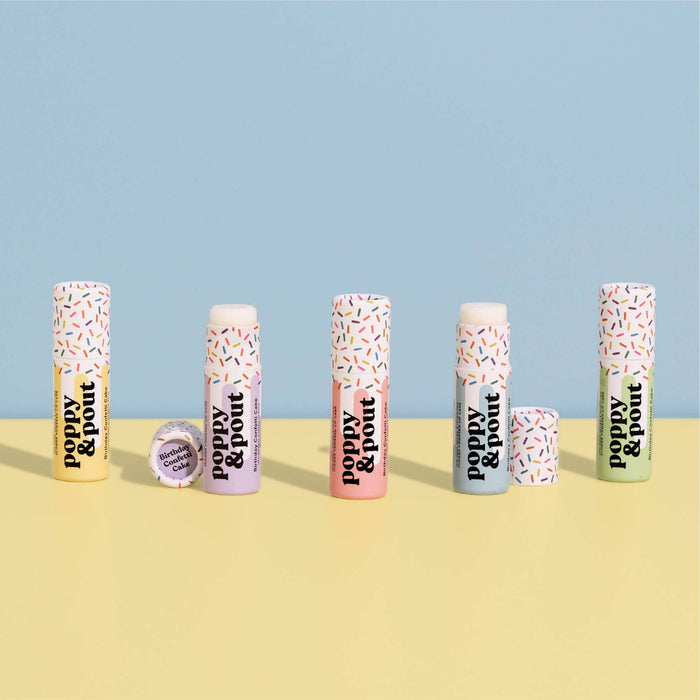Lip Balm, Birthday Confetti Cake, Blue