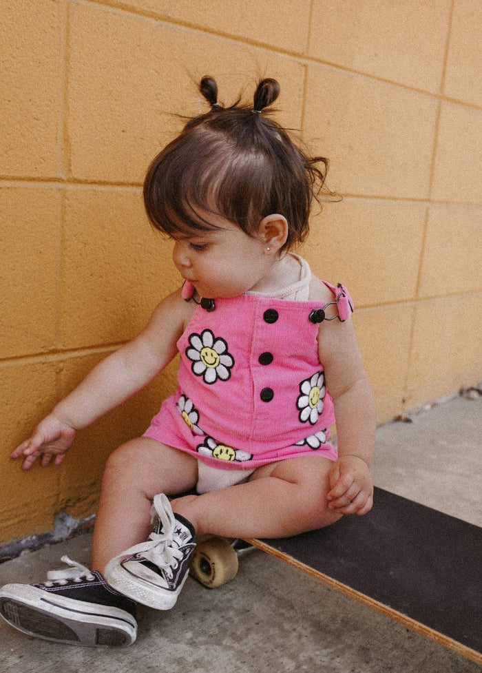 Little Trouble - Little Bloomer Corduroy Dress - Pink