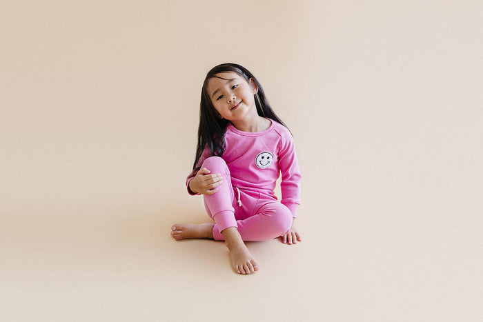 Lucky Panda Kids Lounge Set - Smiley Bubble Gum (Final Sale)