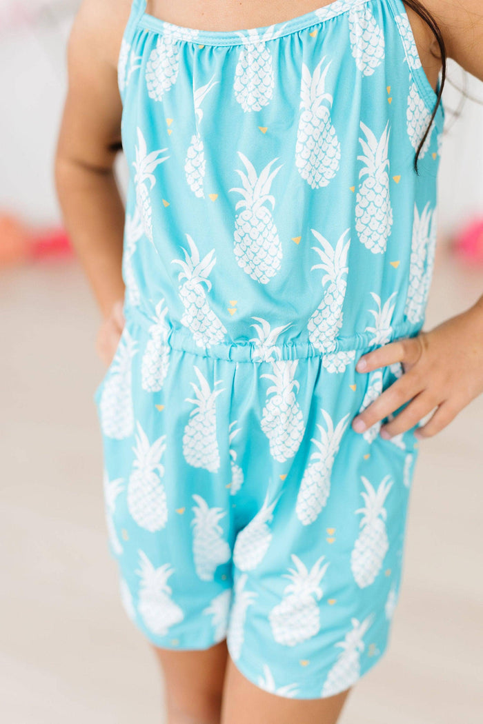 Mila & Rose Strappy Play Romper - Pineapple Party (Final Sale)
