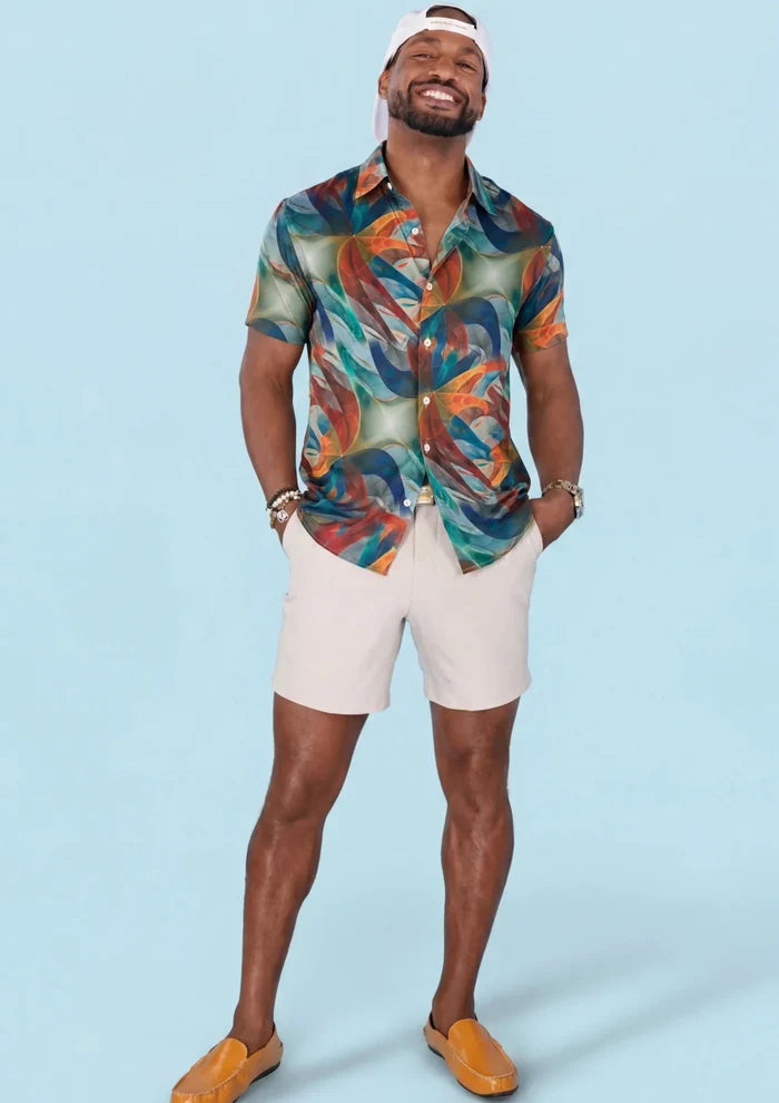 Ocean Swirl Silk Shirt - SARTORO
