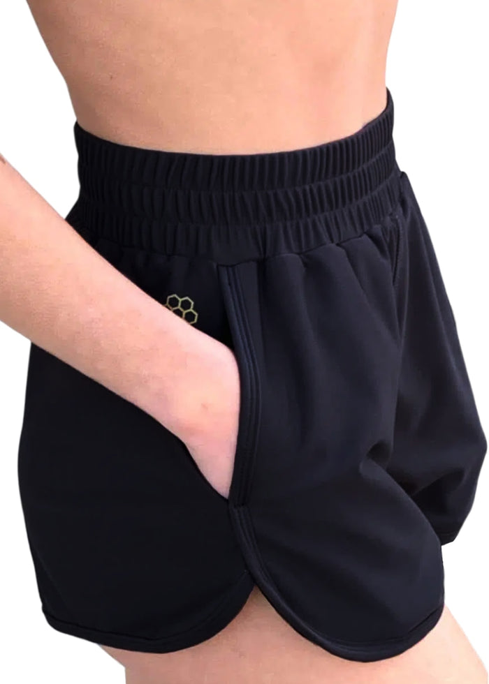 ON SALE Crescent Track Shorts (Black)