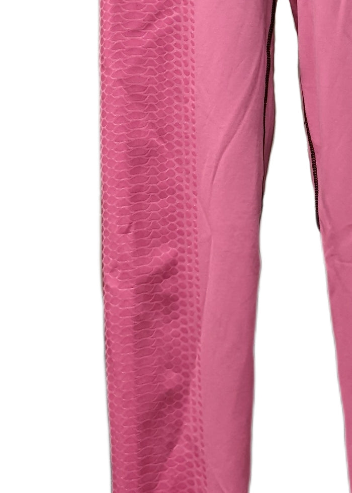 Pink snakeskin detail.