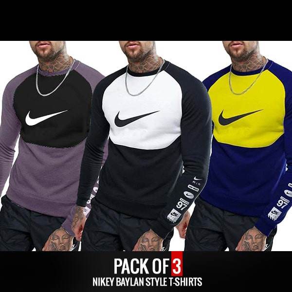 PACK OF 3 NIKEY BAYLAN STYLE T-SHIRTS - Dubai Offers Today