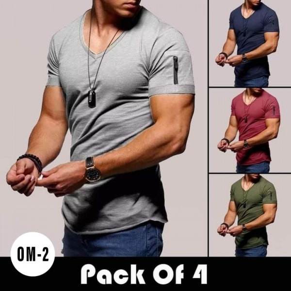 PACK OF 4 FASHION MENS CASUALl T-SHIRTS - Dubai Offers Today