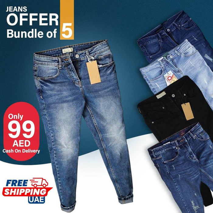 PACK OF 5 JEANS - Dubai Offers Today