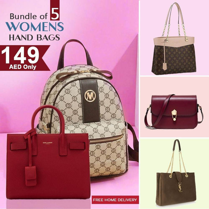 PACK OF 5 WOMEN STYLISH HAND BAGS - Dubai Offers Today
