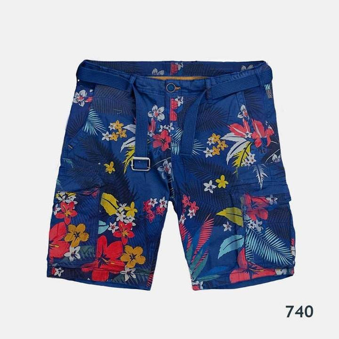 Printed Blue Cargo Shorts - Dubai Offers Today