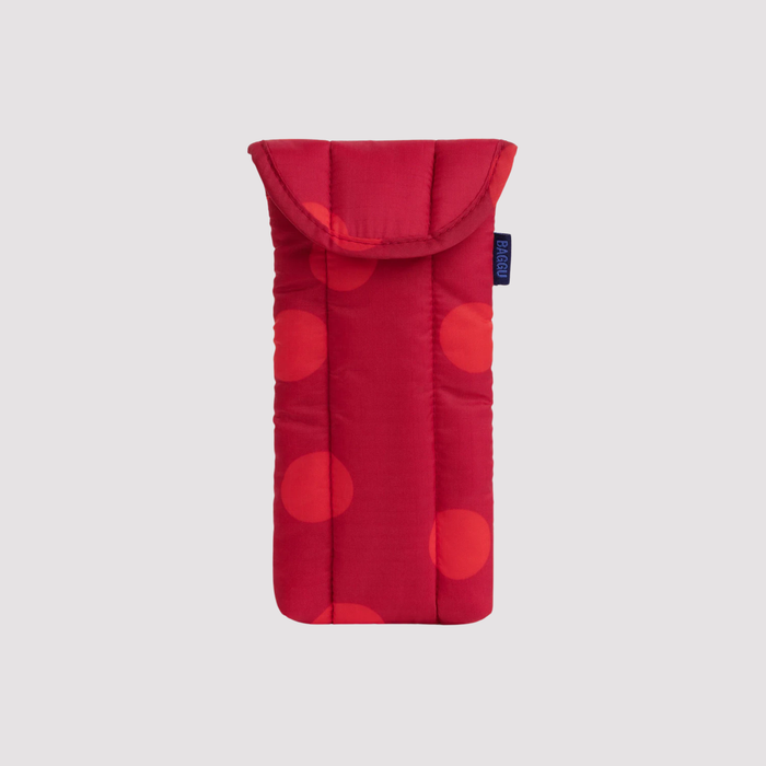 Puffy Glasses Sleeve - Red Polka Dot