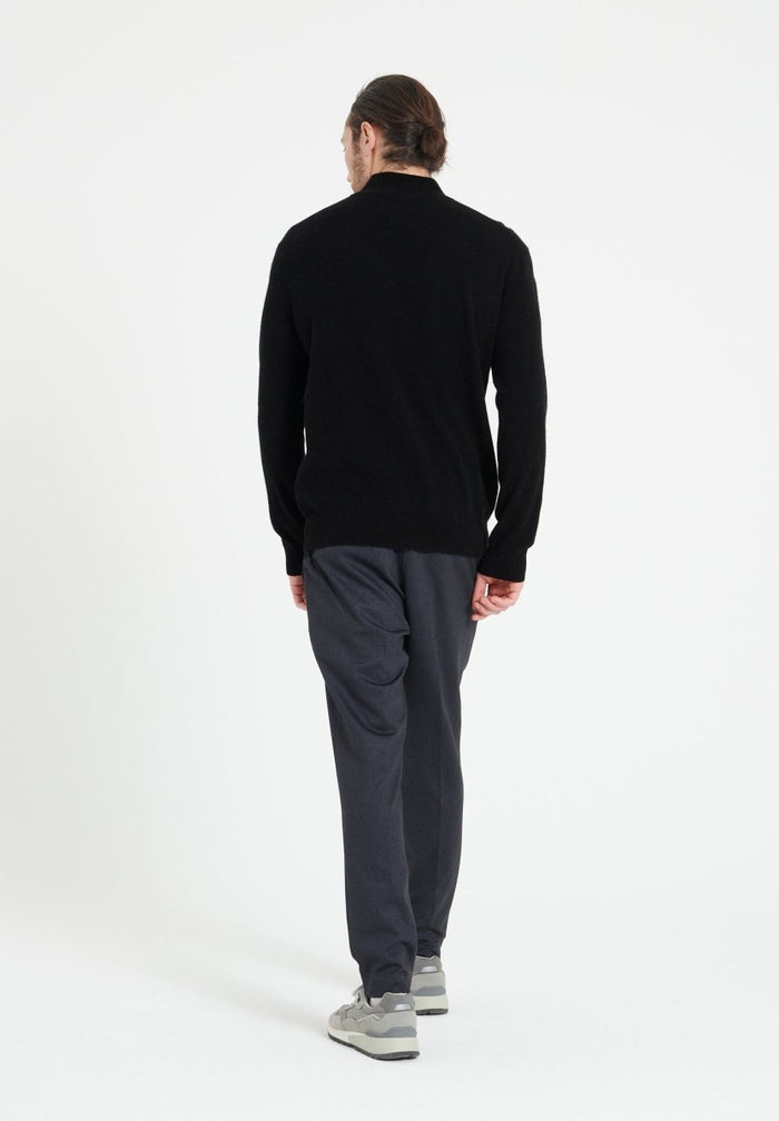 LUKE 4 Pull camionneur en cachemire noir