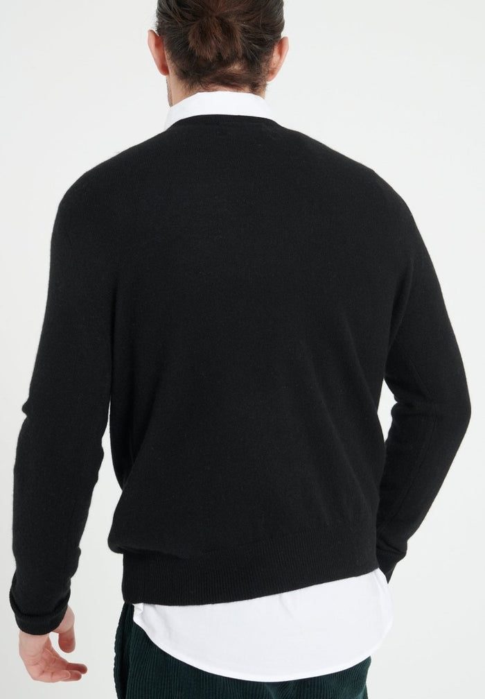 LUKE 2 Pull col rond en cachemire noir