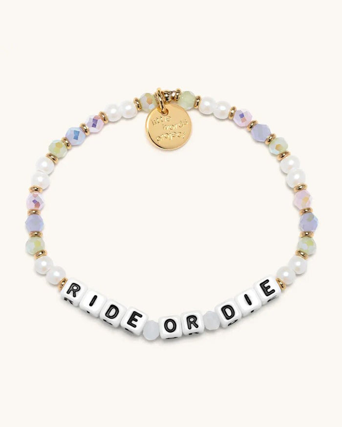 Little Words Project - Ride Or Die Bracelet - White Ride Or Die