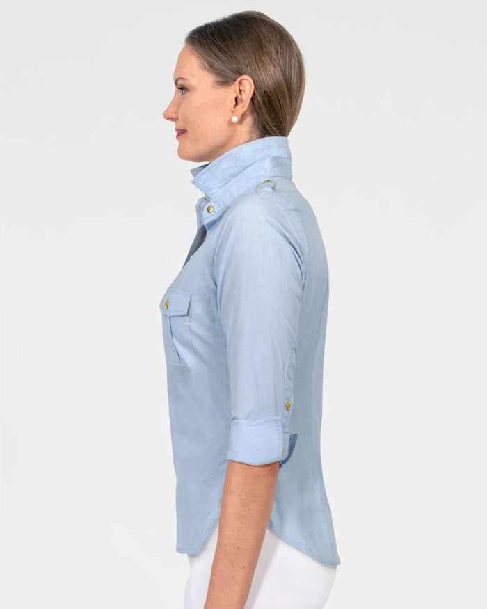 Gretchen Scott - Safari Boyfriend Shirt - Periwinkle