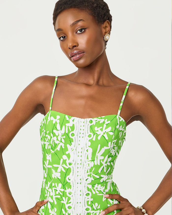 Lilly Pulitzer - Shelli Stretch Top - Crocodile Green Liza