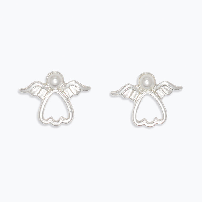 Silver Angel Earrings