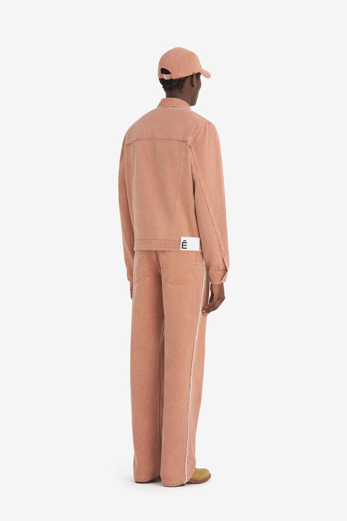 SLIM DENIM JACKET 42 / APRICOT