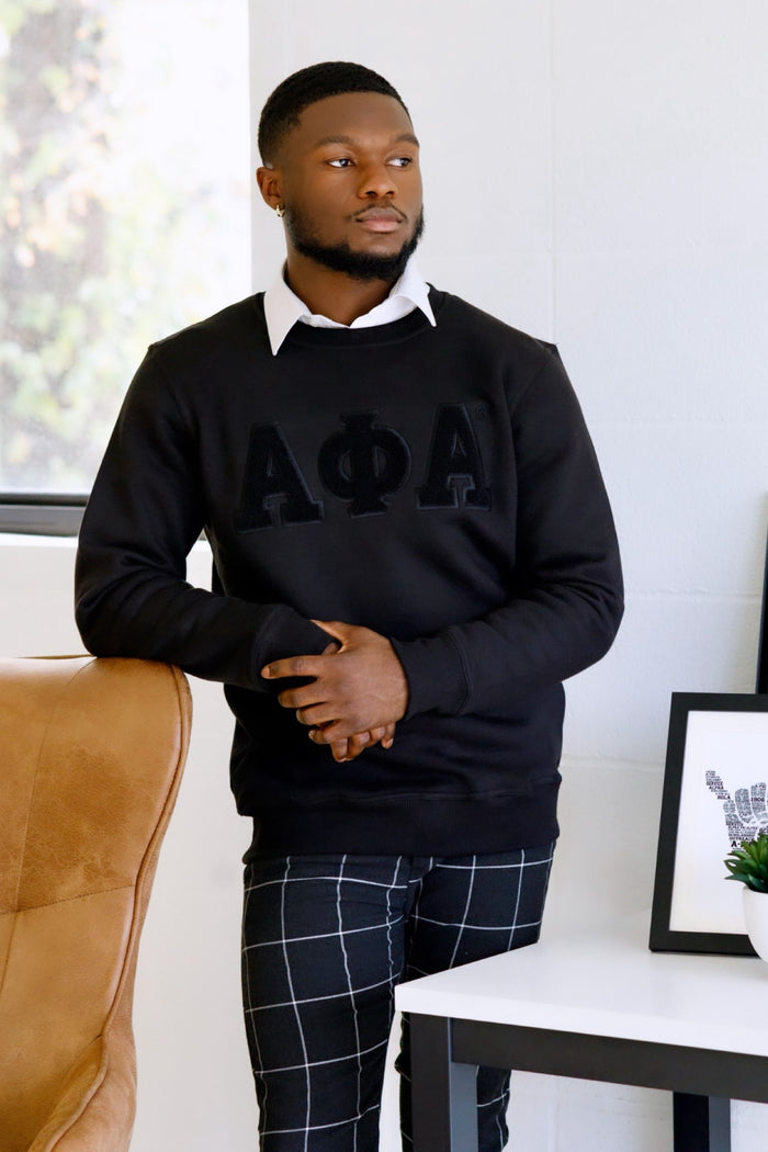 Solid Black APA Chenille Sweatshirt