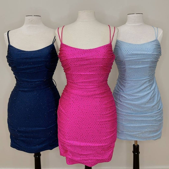 Sparkles Tight Royal Blue Short Homecoming Dress