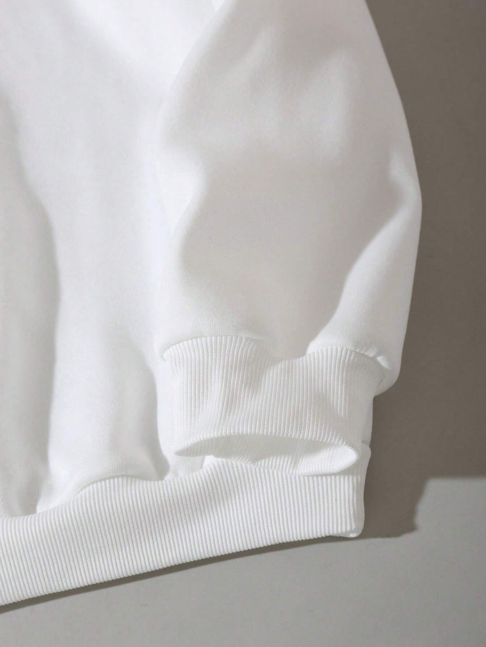 SXV Mountains Simple Printed Crew Neck Long Sleeve Sweatshirt
